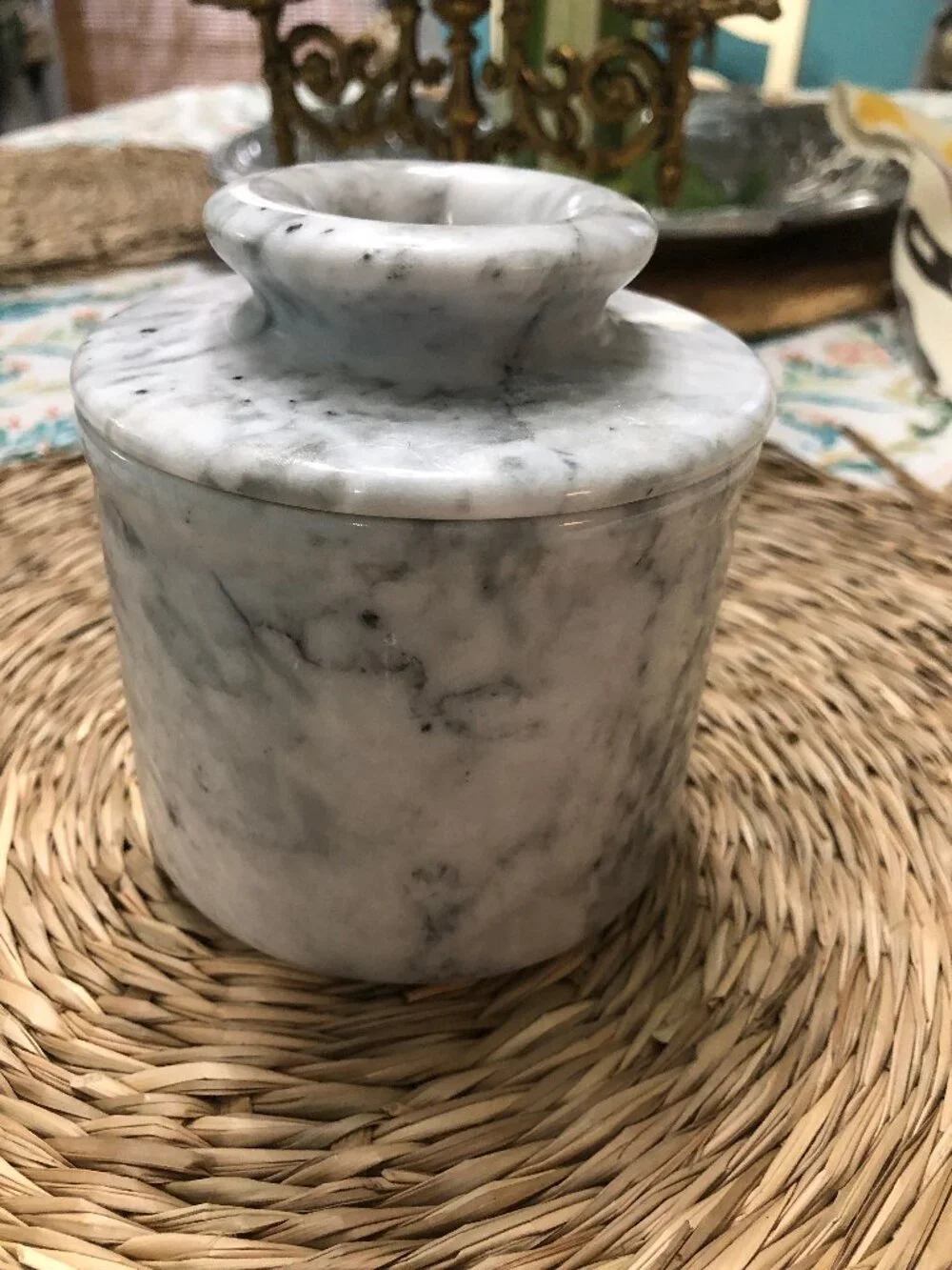 Marble Butter Crock/keeper